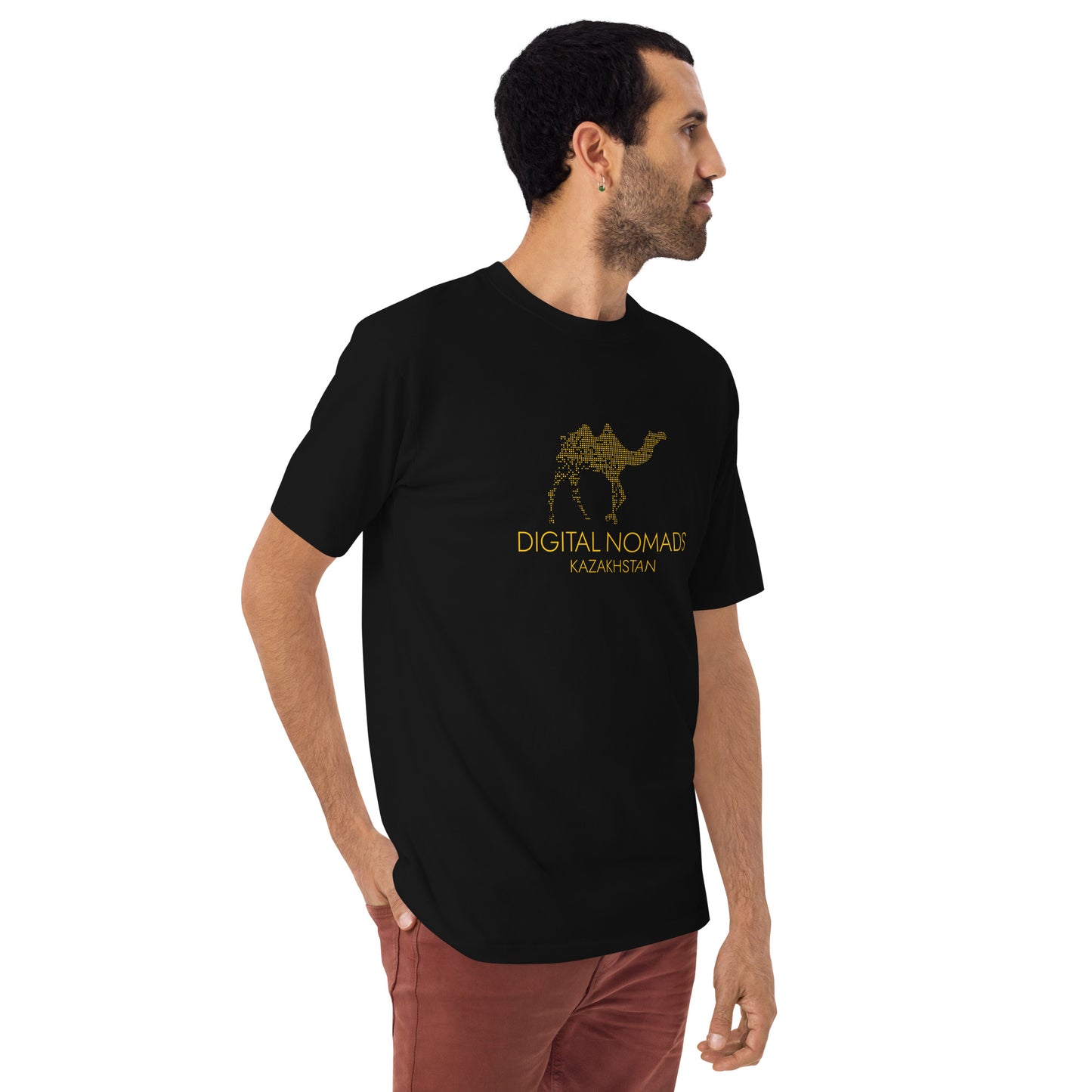 Digital Nomads Golden Logo - Men’s Premium Heavyweight